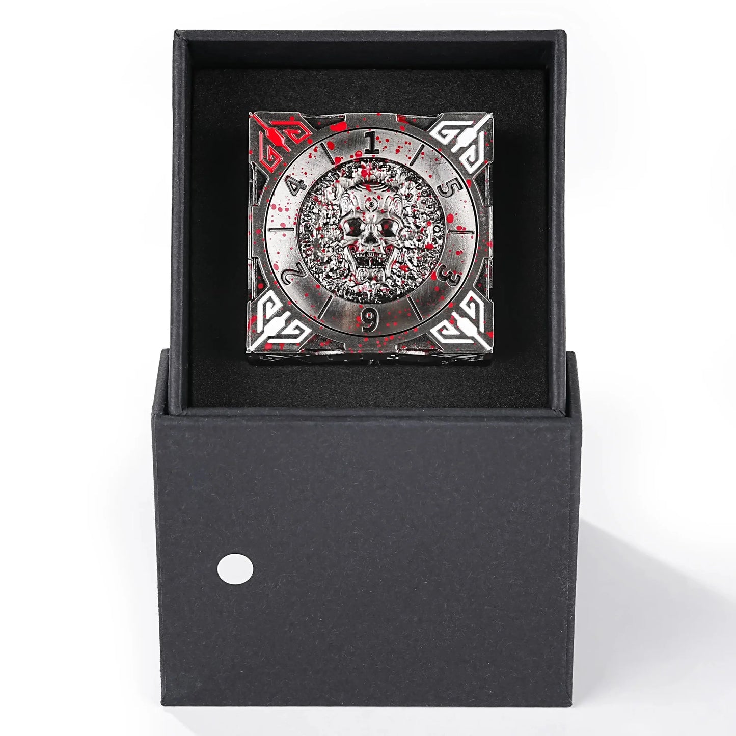 Cool Table Game Dice Spinner: 7-in-1 Metal Solid Cube Six-Sided Circular Spinning Roulette Dice