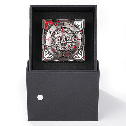 Cool Table Game Dice Spinner: 7-in-1 Metal Solid Cube Six-Sided Circular Spinning Roulette Dice