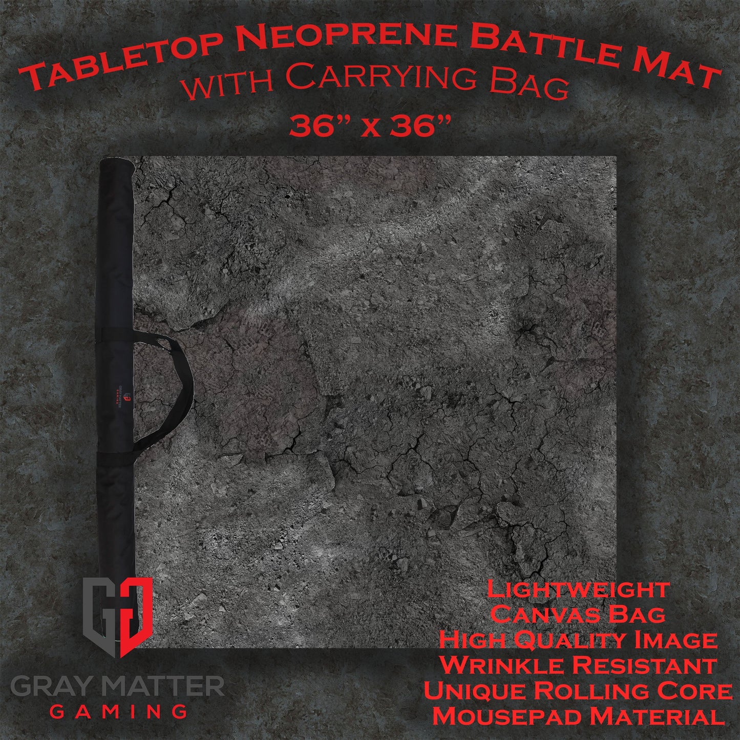 Ashen Wastelands – Neoprene Battle Mat for Warhammer, D&D & More