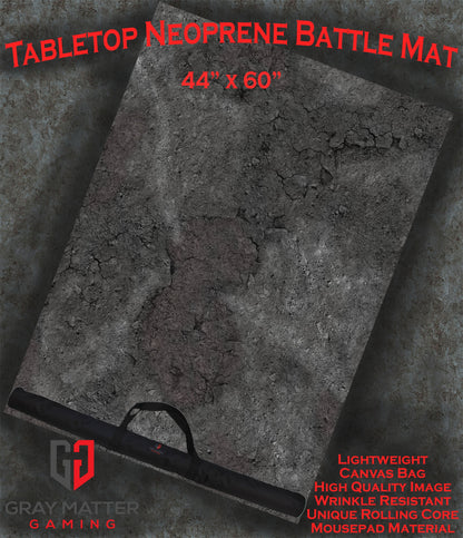 Ashen Wastelands | Neoprene Battle Mat with Bag | Baron of Dice