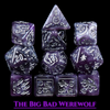 Big Bad Werewolf Dice Set | Purple Resin D&D Dice by Revenant Foundry
