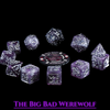 Big Bad Werewolf Dice Set | Purple Resin D&D Dice by Revenant Foundry