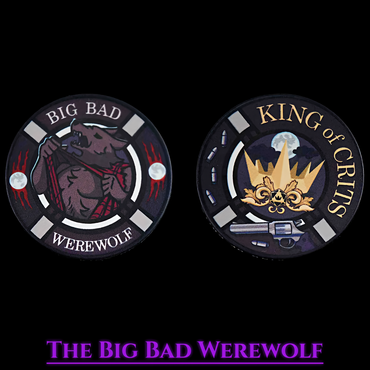Big Bad Werewolf Dice Set | Purple Resin D&D Dice by Revenant Foundry