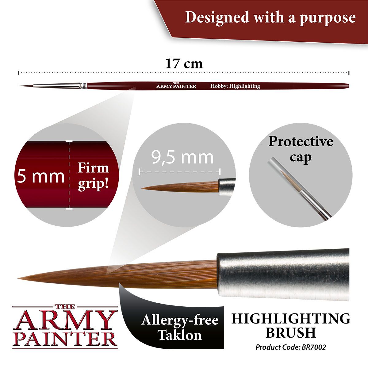 Army Painter Hobby Brush – Highlighting Brush for Miniature Painting