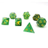 Dragon's Hoard Gem Stone Polyhedral Dice Set - Green Fluorite