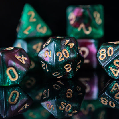 Breath of the Strong Acrylic Dice Set – 7-Piece Polyhedral RPG Dice