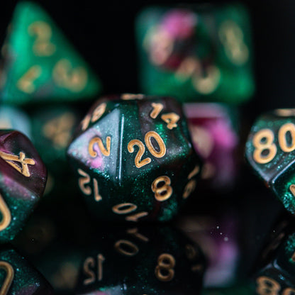 Breath of the Strong Acrylic Dice Set – 7-Piece Polyhedral RPG Dice