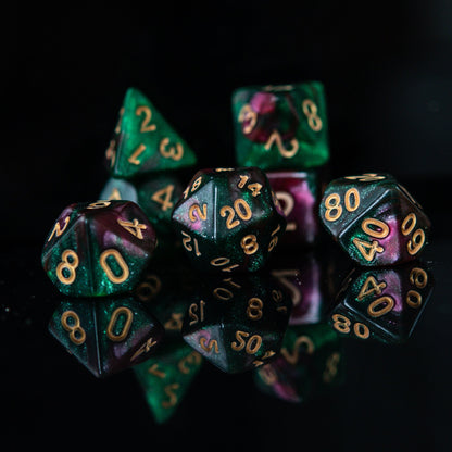 Breath of the Strong Acrylic Dice Set – 7-Piece Polyhedral RPG Dice