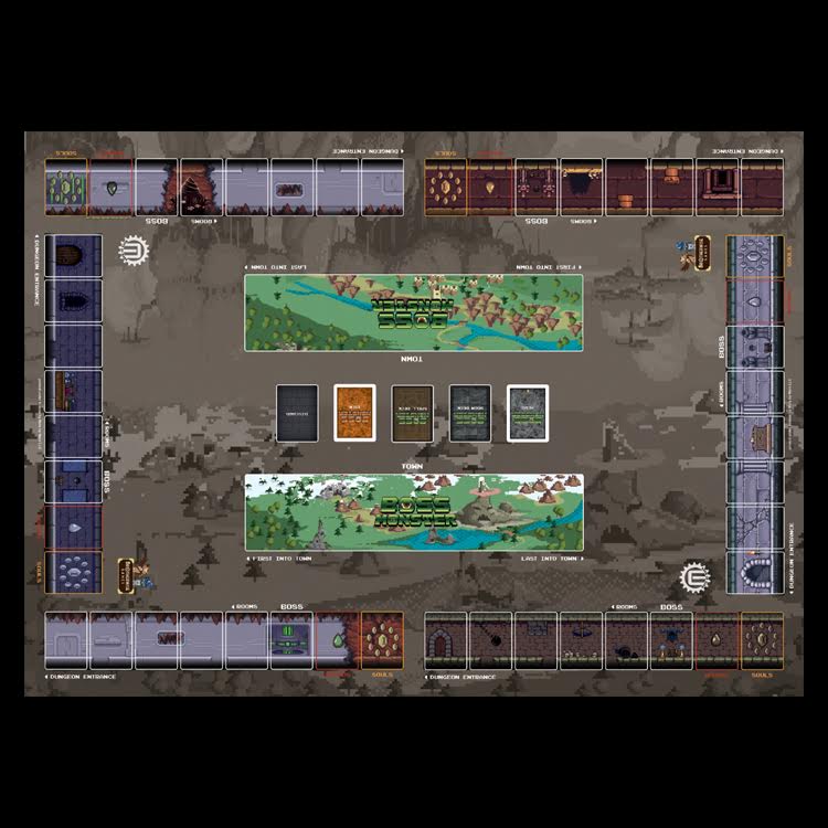 Boss Monster 6 Player Play Mat - Official Deluxe Game Mat 48x36" by Mats by Mars
