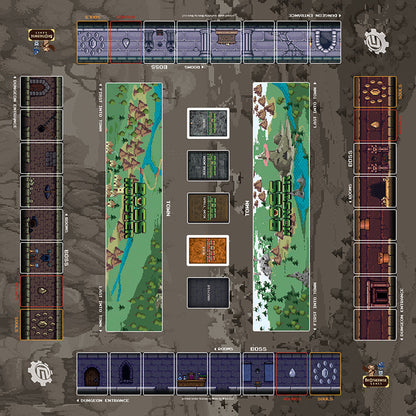 Boss Monster 4 Player Play Mat — Official 36x36" Game Mat by Mats by Mars