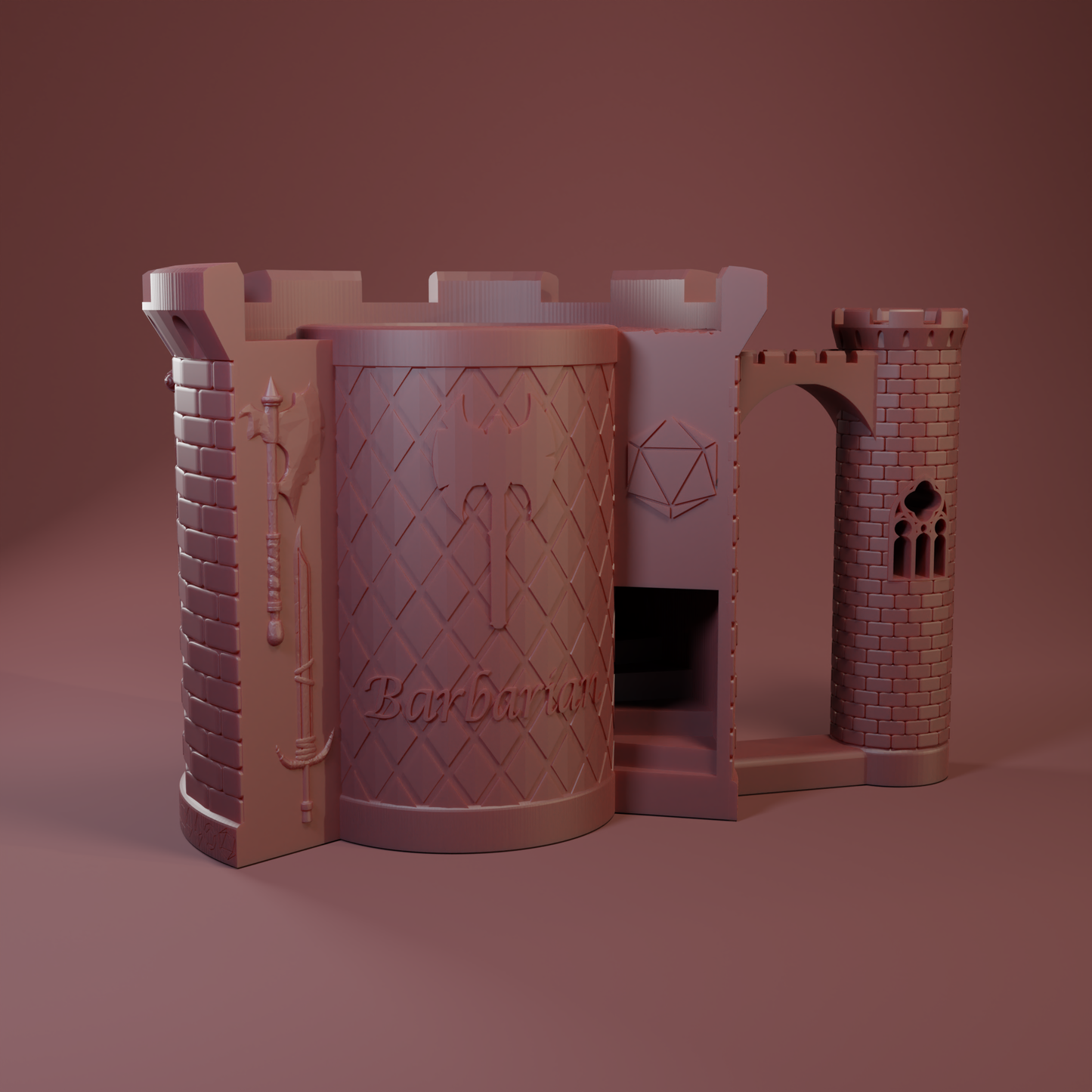 Barbarian Mug & Dice Tower