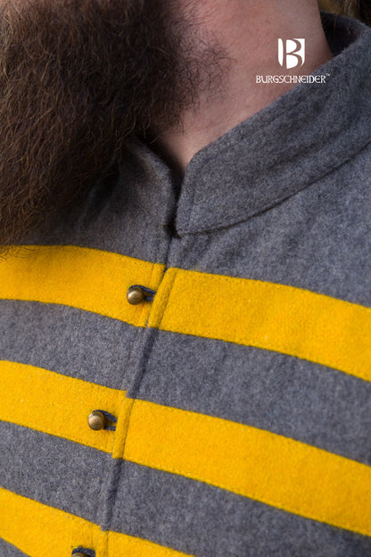 Rus Coat Bartosz Dark Grey/Yellow