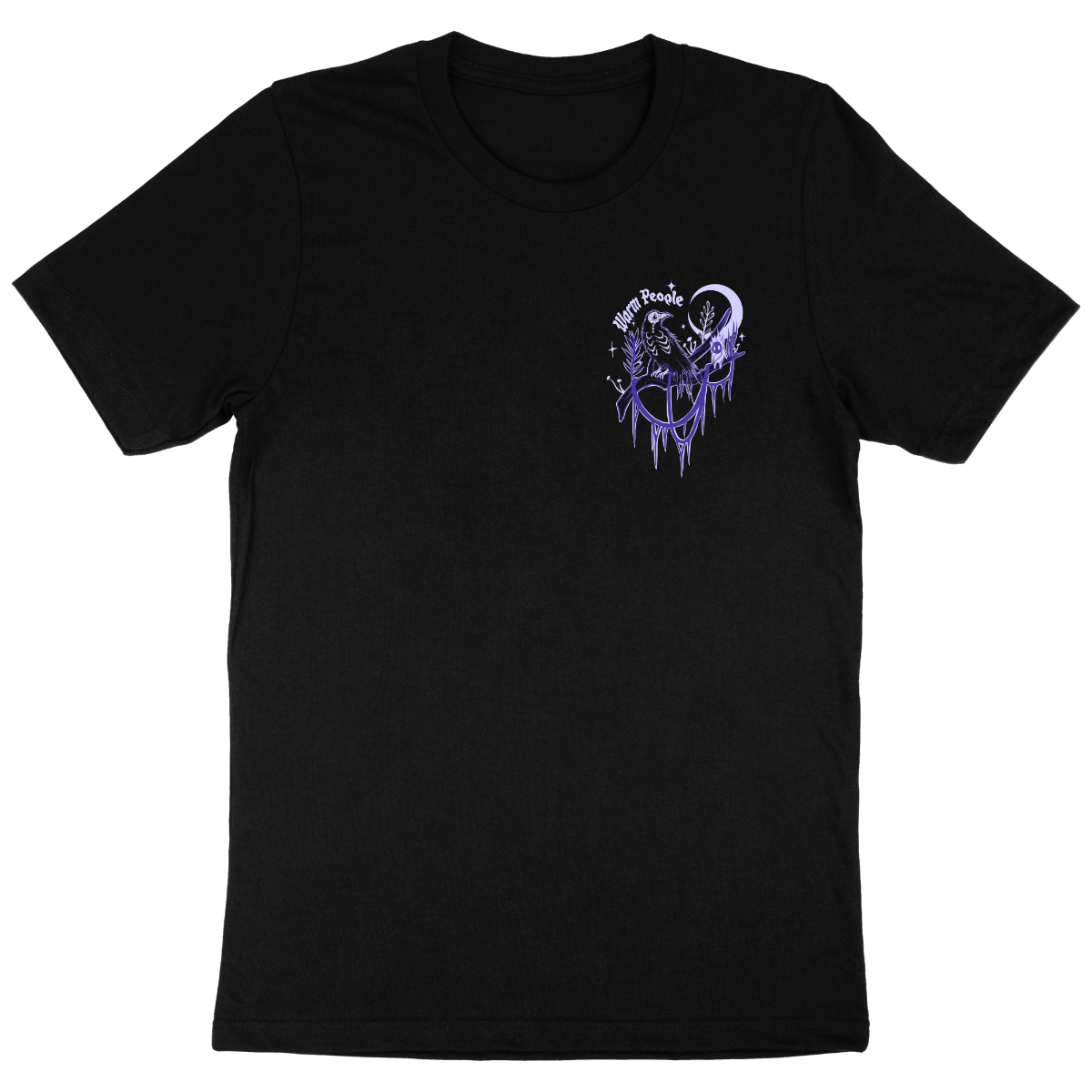 Black Forest – Witch & Skeletal Raven Screen-Printed Unisex Gothic T-Shirt
