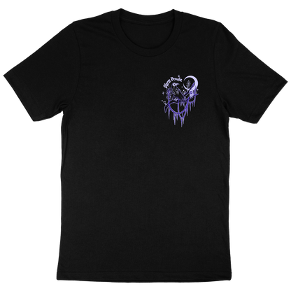 Black Forest – Witch & Skeletal Raven Screen-Printed Unisex Gothic T-Shirt
