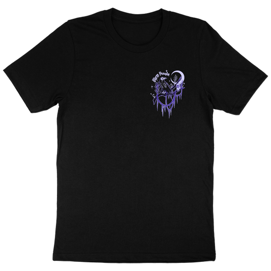 Black Forest – Witch & Skeletal Raven Screen-Printed Unisex Gothic T-Shirt