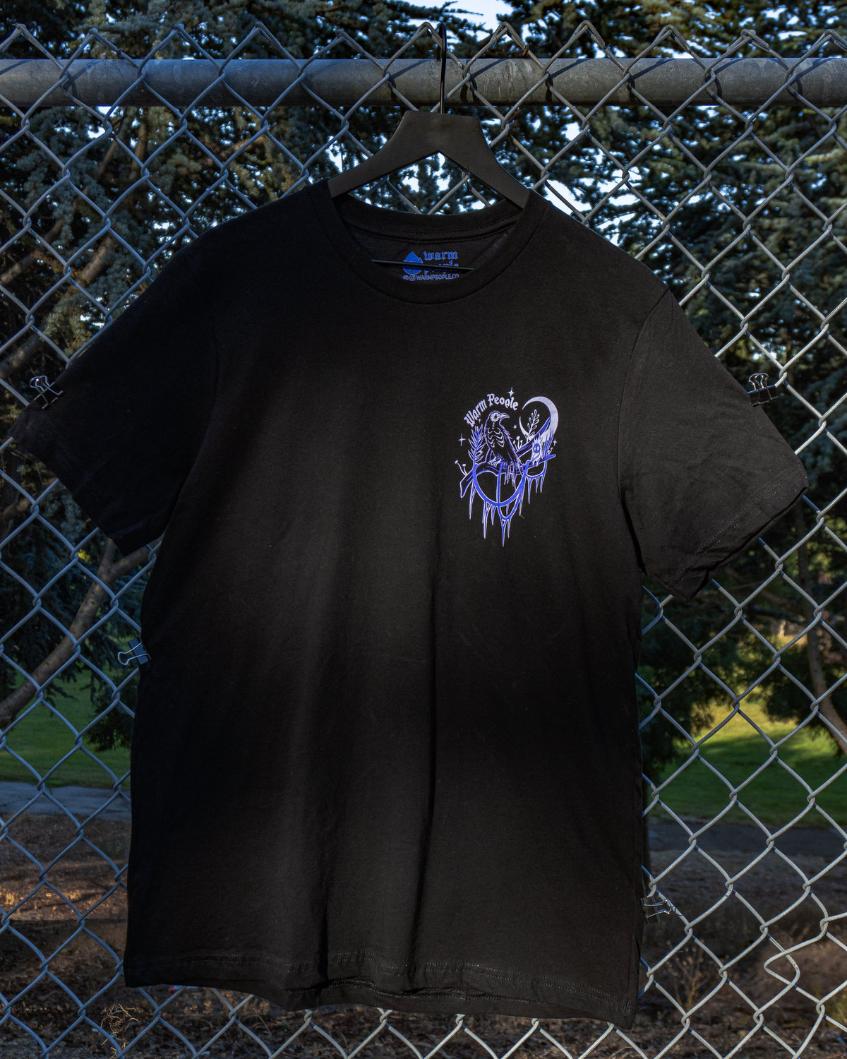 Black Forest – Witch & Skeletal Raven Screen-Printed Unisex Gothic T-Shirt