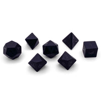 Black Obsidian - Raised 7 Piece RPG Set Gemstone Dice