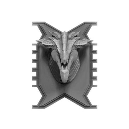 Black Chromatic Dragon Wall-Mountable Bust