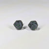 Black Dragon D20 Stud Earrings - Shadow Dice Jewelry