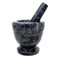 Black Marble Mortar & Pestle 4"