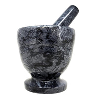 Black Marble Mortar & Pestle 4"