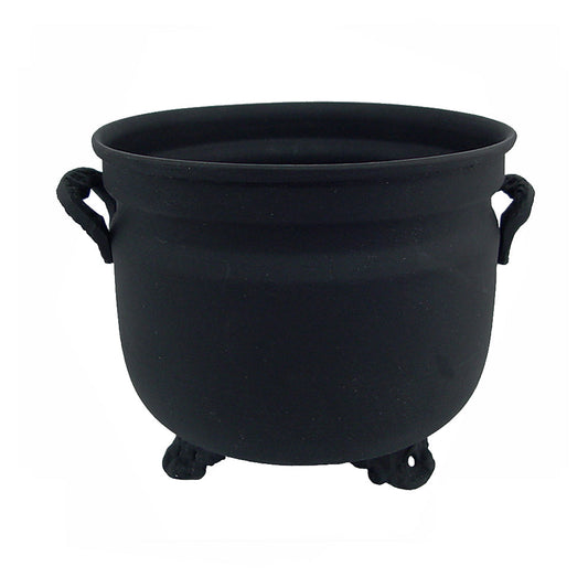Black Plain Metal Cauldron with Sandbag - 4.5" Incense Burner & Ritual Tool