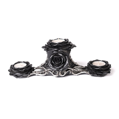 Black Rose Triple T-Light Holder