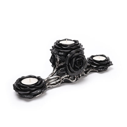 Black Rose Triple T-Light Holder