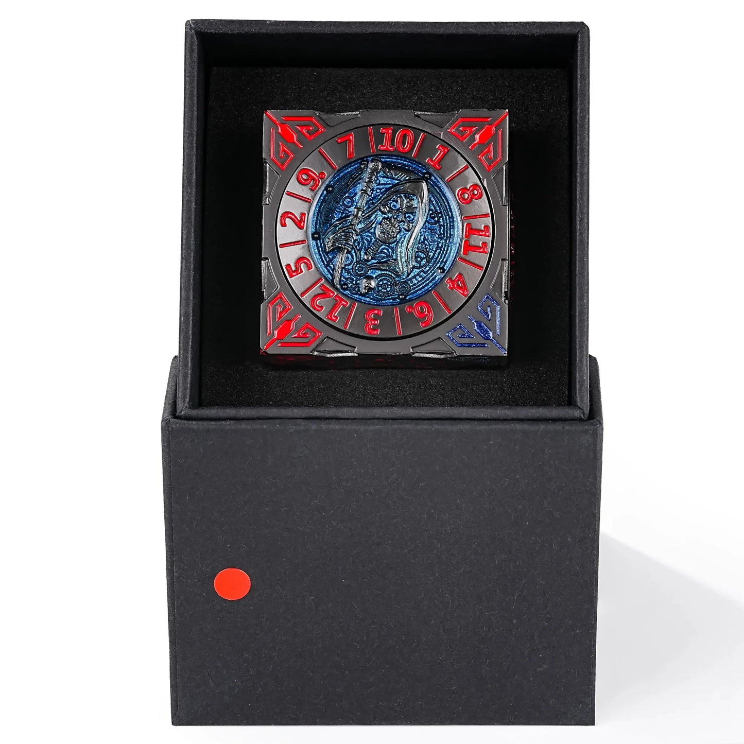 Cool Table Game Dice Spinner: 7-in-1 Metal Solid Cube Six-Sided Circular Spinning Roulette Dice