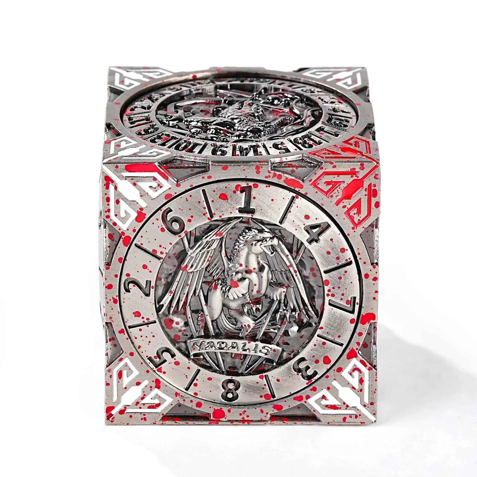 Cool Table Game Dice Spinner: 7-in-1 Metal Solid Cube Six-Sided Circular Spinning Roulette Dice