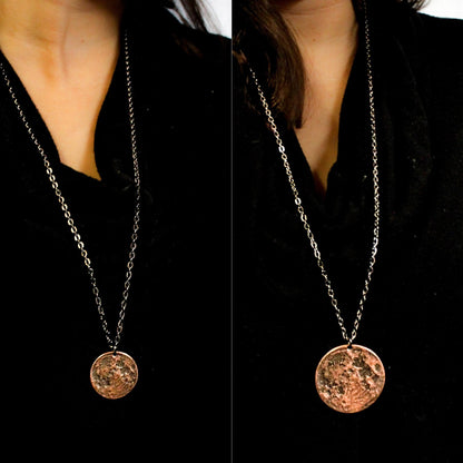 Copper Super Blood Moon Necklace - Large 1.5 in Pendant or Charm
