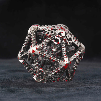 3D Metal  Flying Dragon Hollow D20 Polyhedron Dice 40mm 20 Sided Dice