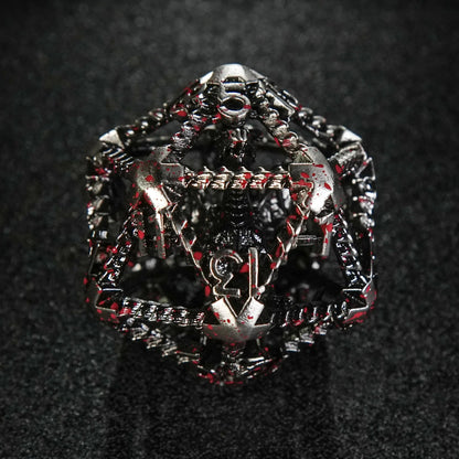 3D Metal  Flying Dragon Hollow D20 Polyhedron Dice 40mm 20 Sided Dice