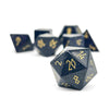 Blue Sandstone - 7 Piece RPG Set Gemstone Dice