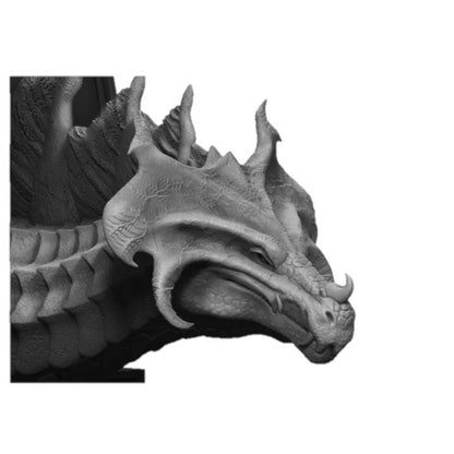 Brass Metallic Dragon Wall-Mountable Bust