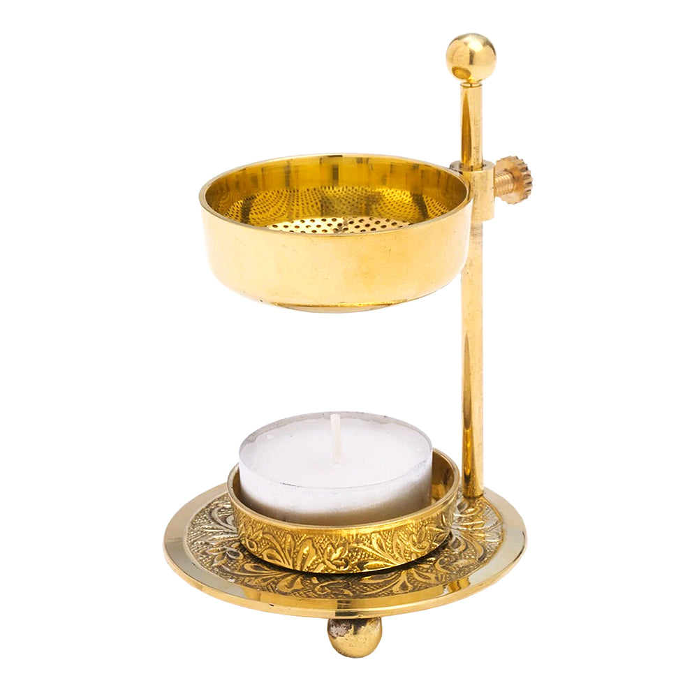 Brass Adjustable Resin Burner – Incense Burner for Frankincense, Myrrh & Resin