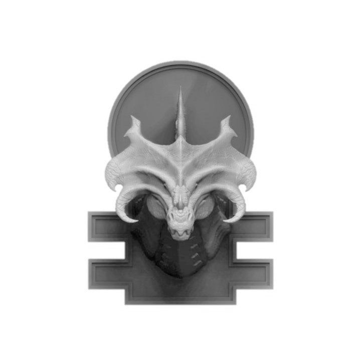 Brass Metallic Dragon Wall-Mountable Bust