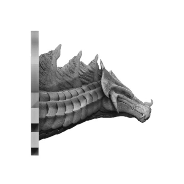 Brass Metallic Dragon Wall-Mountable Bust