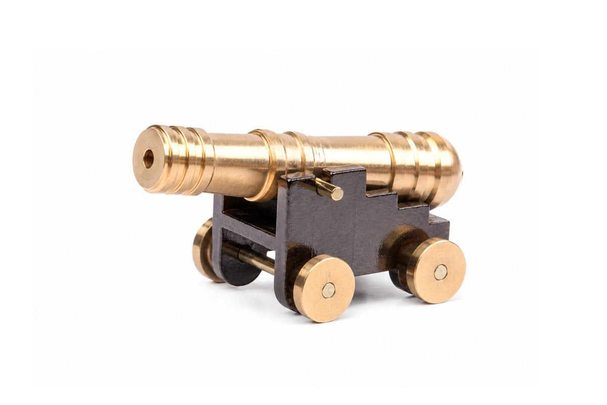 Brass Cannon Puzzle – Solid Brass Sequential Discovery Brain Teaser, Medium Difficulty