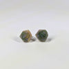 Golden Witchwood Stud Earrings Sterling Silver