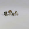 Golden Witchwood Stud Earrings Sterling Silver