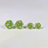 Spring's Fortune D20 Sterling Silver Stud Earrings - Gold Green Dice Jewelry