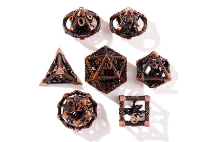 Bronze Kraken Metal RPG Dice Set | 7 Pieces