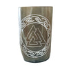 Handcrafted Natural Buffalo Horn Mug - Valknut