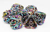 Hollow Hearts: Jeweled Burnt Opal -  Metal RPG Dice Set