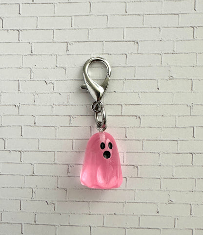 Glow in the Dark Ghost Zipper Pull Bag Charm Keychain – Halloween & Horror Fan Gift