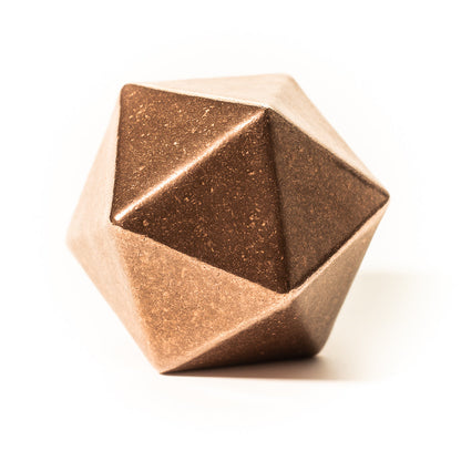 Copper D20 Icosahedron - 2" - 1.44 lb