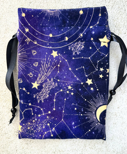 Purple Constellation Tarot Card Bag – Witchy Gift for Tarot Readers & Astrology Lovers