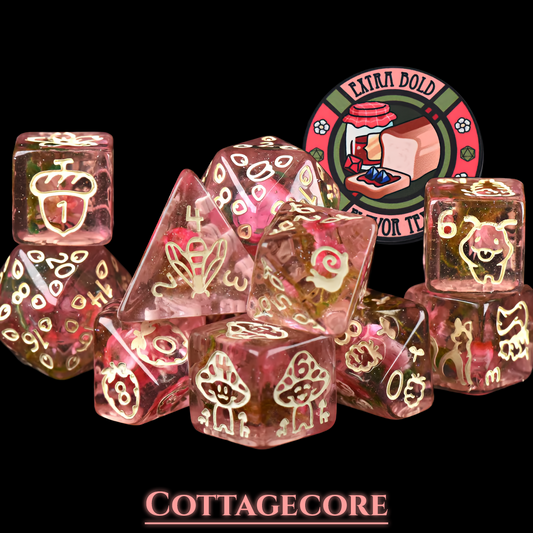 Cottagecore Dice Set | Nature-Inspired D&D Dice by Revenant Foundry