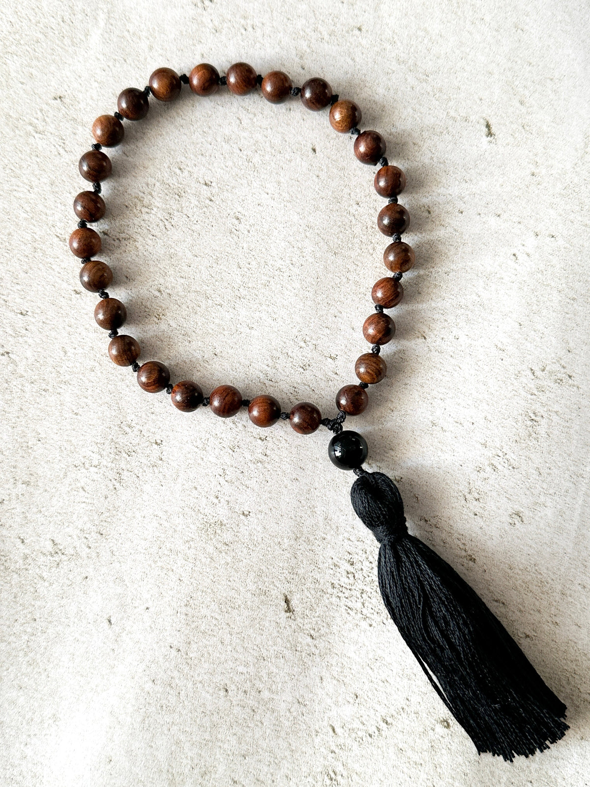 Pocket Wrist Mala | 27 Bead Rosewood Mini Mala Bracelet